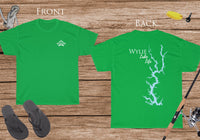 Wylie Lake Life - Cotton Short Sleeved - FRONT & BACK PRINTED - Short Sleeved Cotton Tee -  North Carolina and South Carolina Lake