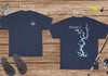 Wylie Lake Life - Cotton Short Sleeved - FRONT & BACK PRINTED - Short Sleeved Cotton Tee -  North Carolina and South Carolina Lake