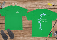 Yough Lake Life - Cotton Short Sleeved - FRONT & BACK PRINTED - Short Sleeved Cotton Tee - Maryland Lake